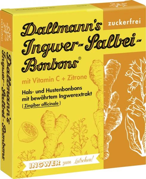 Dallmann's Ingwer-Salbei-Bonbons Mit Vitamin C Und Zitrone 3 Dallmann's Ingwer-Salbei-Bonbons Mit Vitamin C Und Zitrone