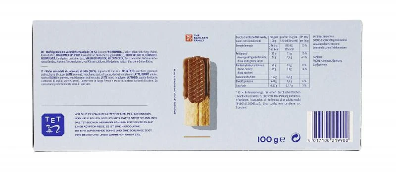Bahlsen Waffeletten Vollmilch 4 Bahlsen Waffeletten Vollmilch – Bild 2
