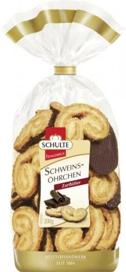 Schulte Feingebäck Schoko Schweinsöhrchen Zartbitter