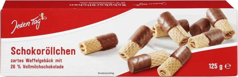 Jeden Tag Schoko-Röllchen Vollmilch 3 Jeden Tag Schoko-Röllchen Vollmilch
