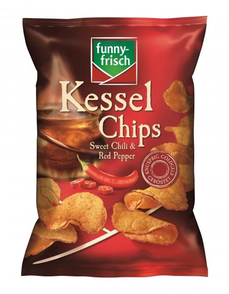 Funny-frisch Kessel Chips Sweet Chili & Red Pepper 3 Funny-frisch Kessel Chips Sweet Chili & Red Pepper