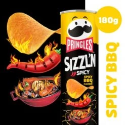 Pringles SIZZL'N Spicy Barbecue Chips -Seeberger Verkäufe 2024 4502022279 5053990160242 03