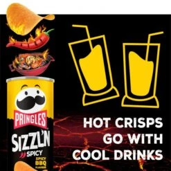 Pringles SIZZL'N Spicy Barbecue Chips -Seeberger Verkäufe 2024 4502022279 5053990160242 05