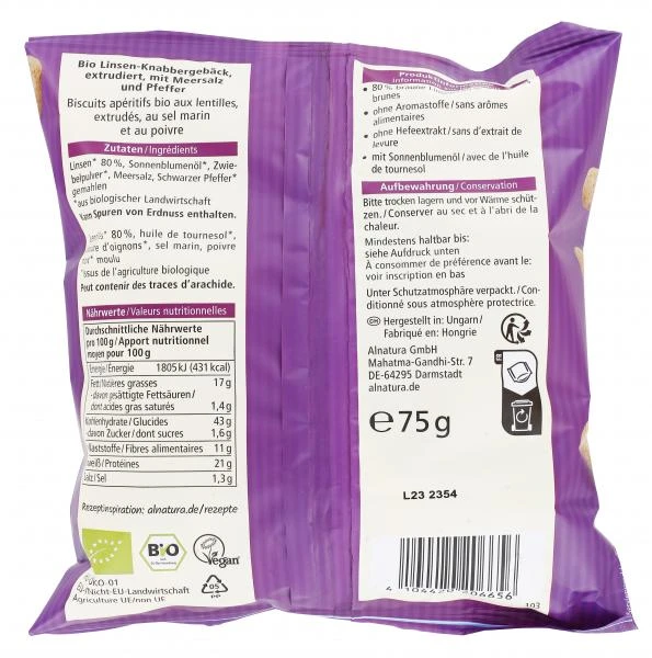 Alnatura Linsen Flips Meersalz & Pfeffer 4 Alnatura Linsen Flips Meersalz & Pfeffer – Bild 2
