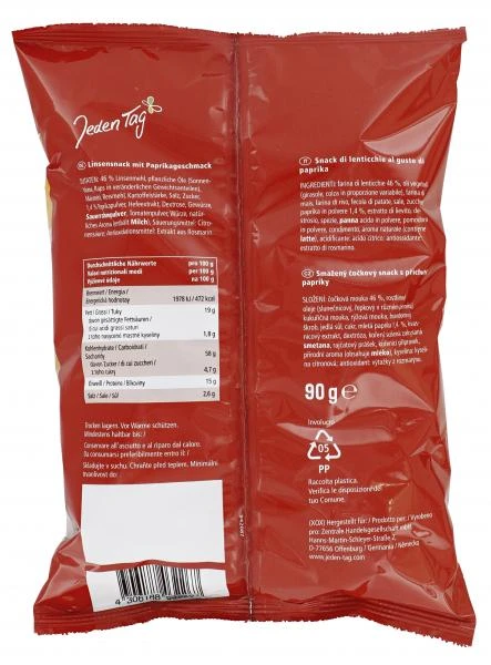 Jeden Tag Linsenchips Paprika 4 Jeden Tag Linsenchips Paprika – Bild 2