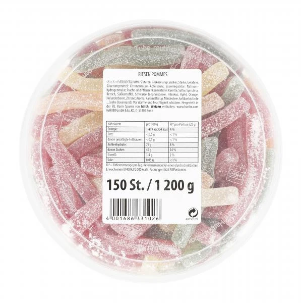 Haribo Riesen Pommes Sauer 4 Haribo Riesen Pommes Sauer – Bild 2