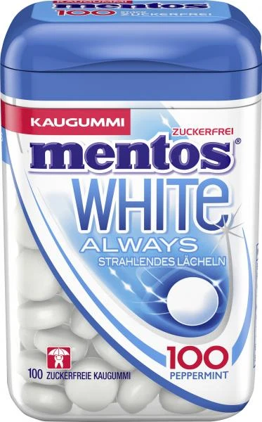 Mentos White Always Strahlendes Lächeln Peppermint 3 Mentos White Always Strahlendes Lächeln Peppermint