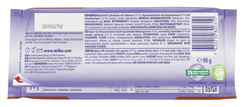 Milka Tafel Erdnuss Crisp 4 Milka Tafel Erdnuss Crisp – Bild 2