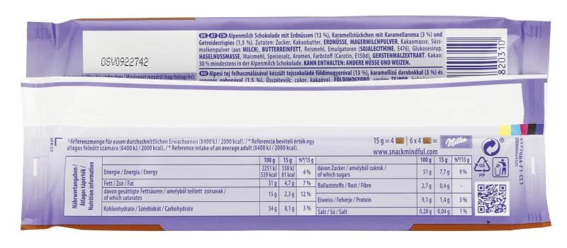 Milka Tafel Erdnuss Crisp 5 Milka Tafel Erdnuss Crisp – Bild 3