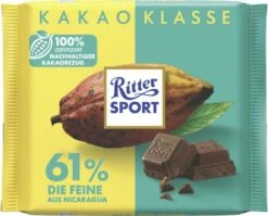 Ritter Sport Kakao Klasse 61% Die Feine Aus Nicaragua