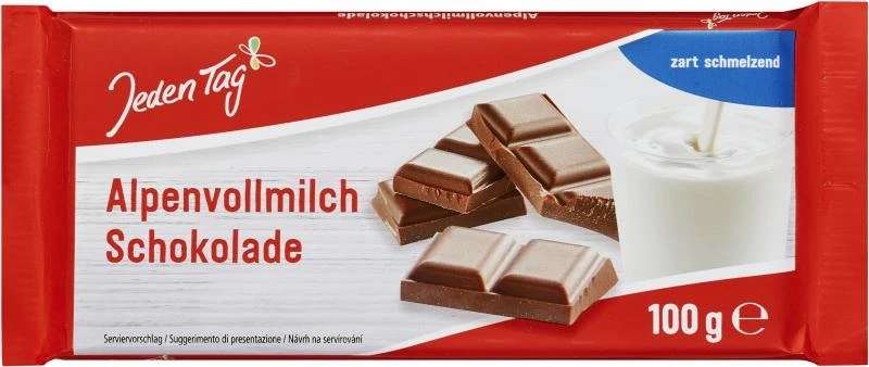 Jeden Tag Schokolade Alpenvollmilch 3 Jeden Tag Schokolade Alpenvollmilch