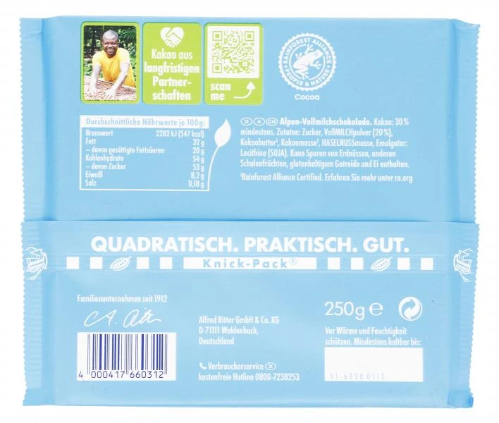 Ritter Sport Gipfel Glück Alpenmilch 4 Ritter Sport Gipfel Glück Alpenmilch – Bild 3