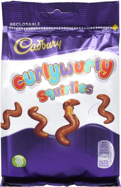 Cadbury Curly Wurly Squirlies 3 Cadbury Curly Wurly Squirlies