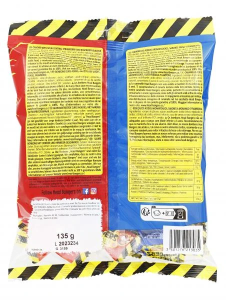 Head Bangers Balls Crazy Sour Himbeere & Erdbeere 4 Head Bangers Balls Crazy Sour Himbeere & Erdbeere – Bild 2