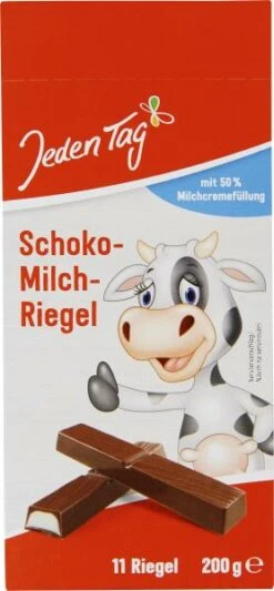 Jeden Tag Schoko-Milch-Riegel