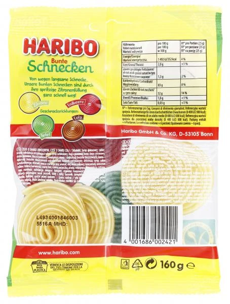 Haribo Bunte Schnecken 4 Haribo Bunte Schnecken – Bild 2