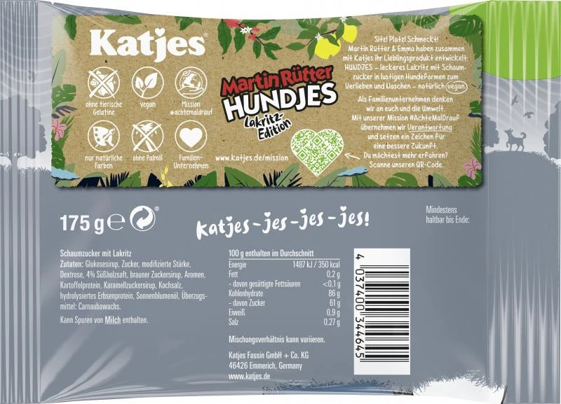 Katjes Martin Rütter Hundjes Lakritz-Edition 4 Katjes Martin Rütter Hundjes Lakritz-Edition – Bild 2