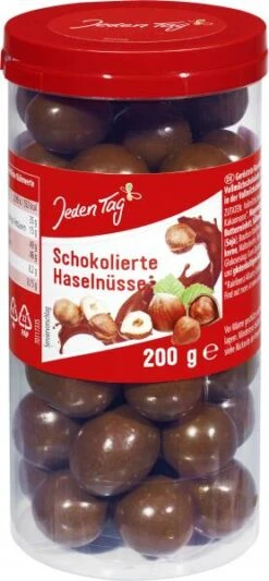 Jeden Tag Schokolierte Haselnüsse