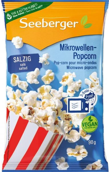 Seeberger Mikrowellen Popcorn Salzig 3 Seeberger Mikrowellen Popcorn Salzig