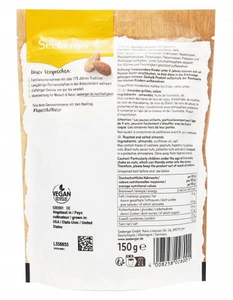 Seeberger Salzmandeln Geröstet 4 Seeberger Salzmandeln Geröstet – Bild 2